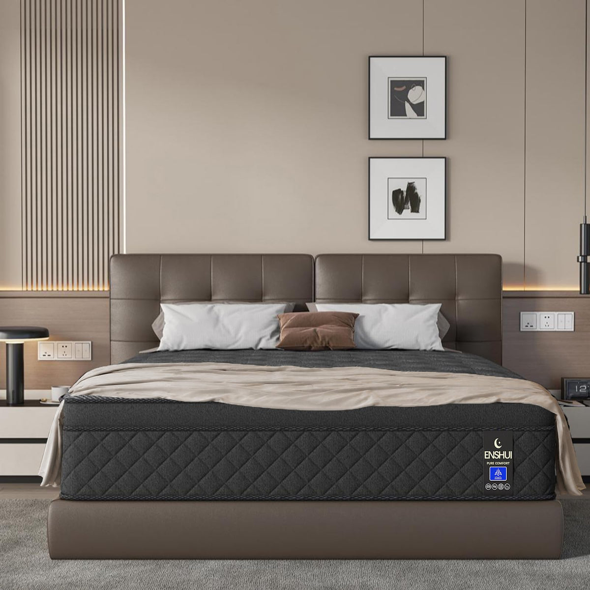 Twin 12-Inch Hybrid Mattress with Gel Memory Foam & Pocket Springs, Medium Firm, Breathable - Back Pain & Pressure Relief, Motion Isolation with Edge Support, CertiPUR-US Certified 100 Night Trial