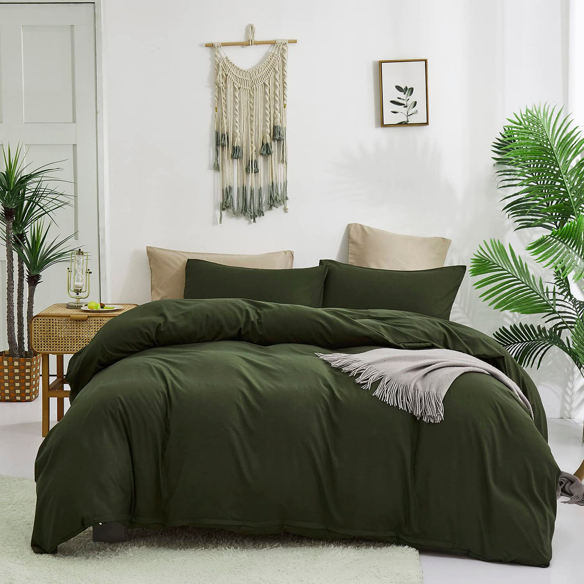 KAREVER Pumpkin Comforter Queen Pumpkin Color Bedding Set 3 Pieces Cinnamon Comforter Sets 1 Queen Comforter (90x90 inches) with 2 Pillowcases (20x26 inches)
