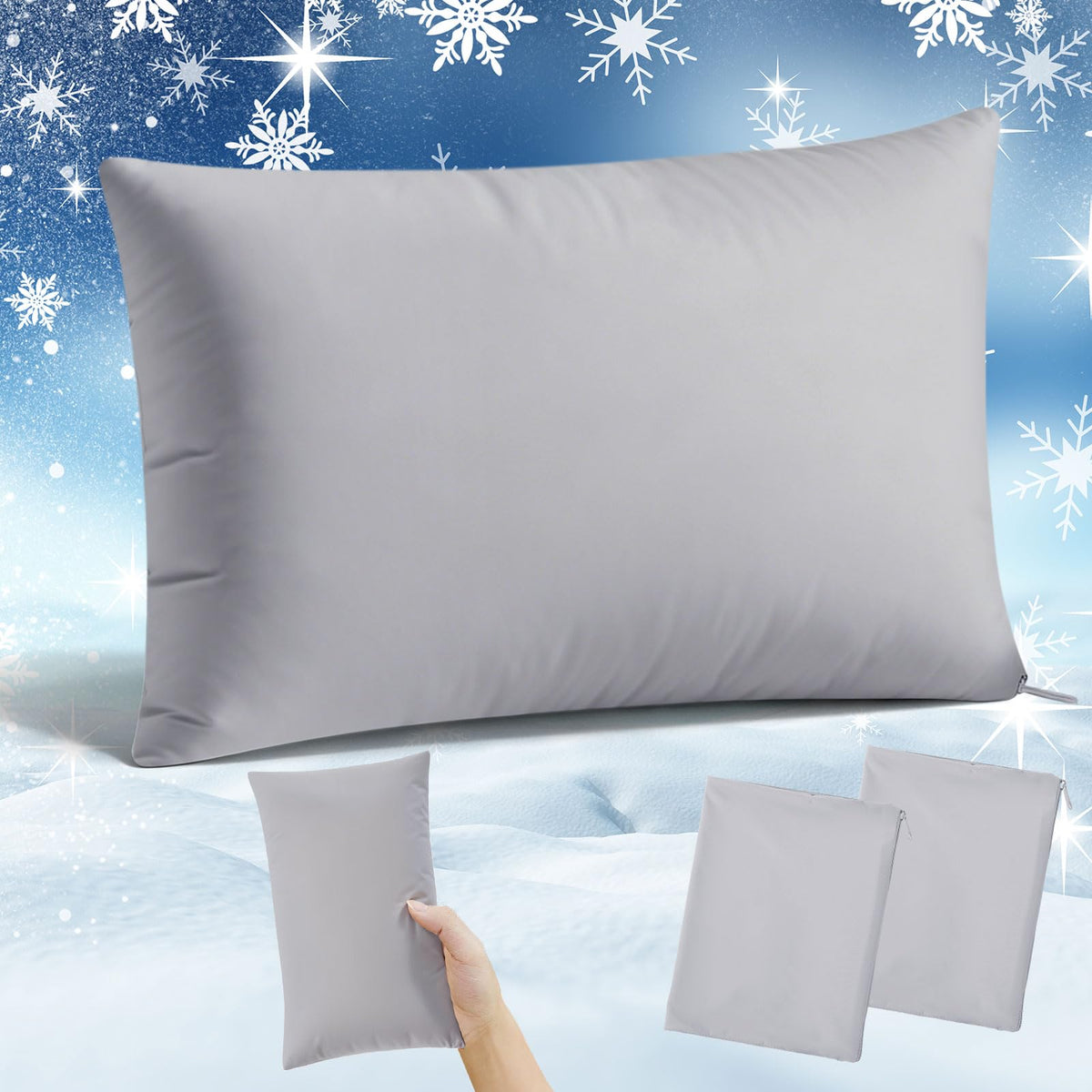 Hahafelt 2 Pack 7"x11" Cooling Small Pillowcase (Only Pillow Case)