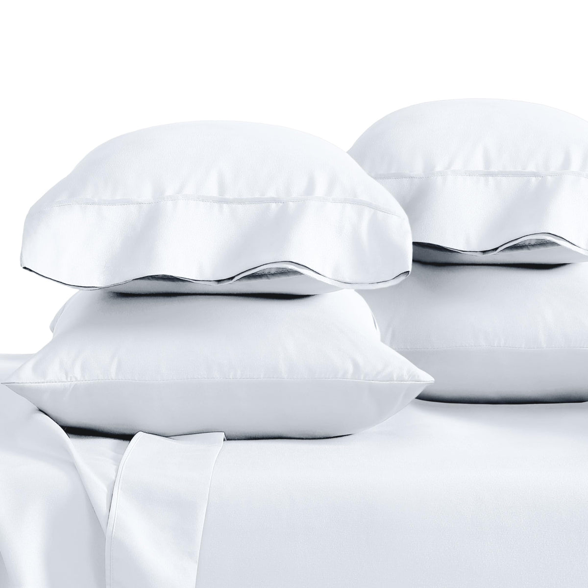 Bare Home Pillowcases Open End (Standard Set of 2, Grey)