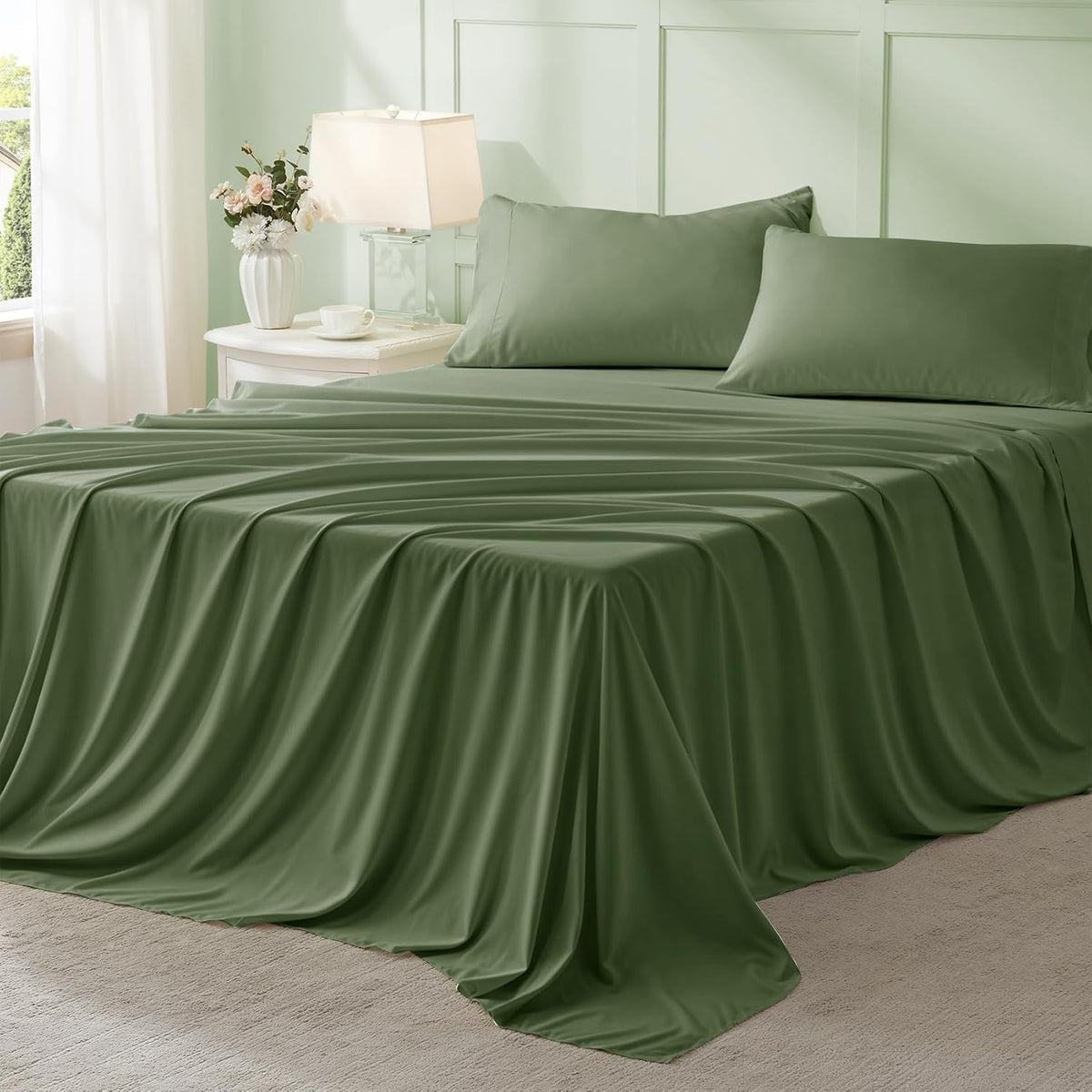 Anluoer Full Size Comforter Sets, 7 Piece Bed in a Bag Full Bedding Sets