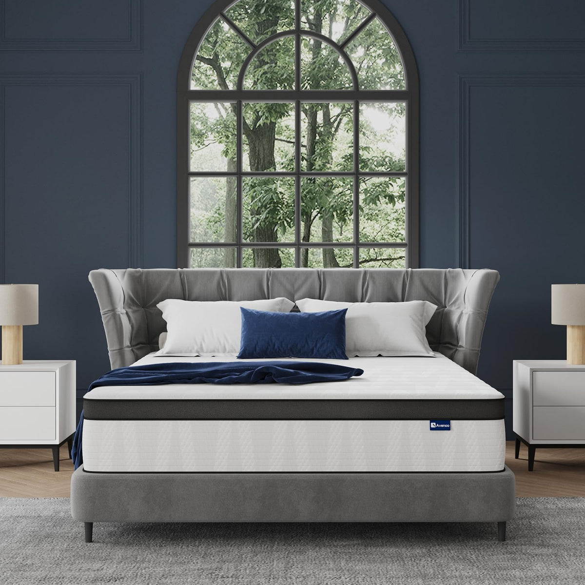 Avenco 10 Inch Queen Mattress, Medium Firm Hybrid Mattress in a Box