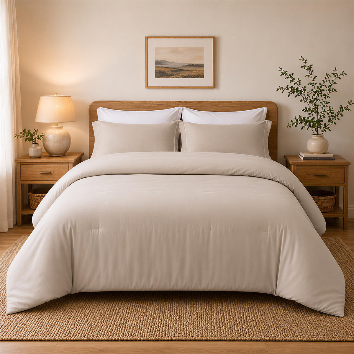 weigelia Pink Full Comforter Set with Sheets - 7 Pieces Bed in a Bag Full