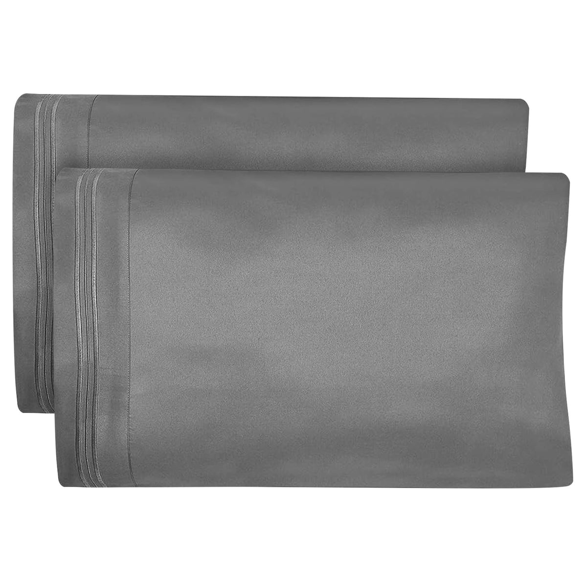 Dreamcare King Pillow Cases Set of 2 - Double Brushed 1500 Luxury Series Microfiber - Envelope Closure, Wrinkle- Free, Cooling Pillow Cases - King Size Pillow Cases Set of 2 (20 x 40, Gray)