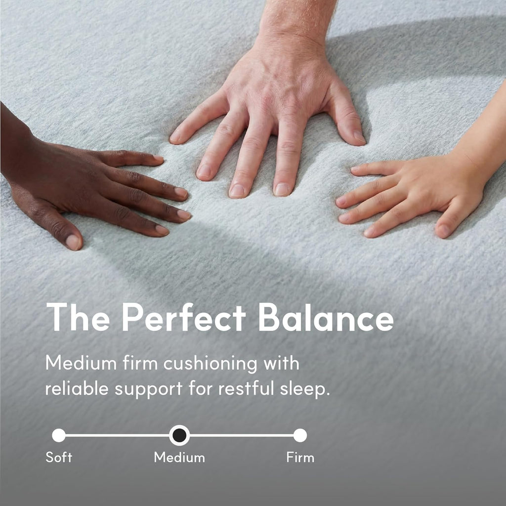 LIFEMENT Twin Mattress, 8 Inch Twin Memory Foam Mattress, Basic Graphite Cooling Mattress in a Box, Pressure Relief with Medium Firm Support, CertiPUR-US Certified, 75''L x 39''W