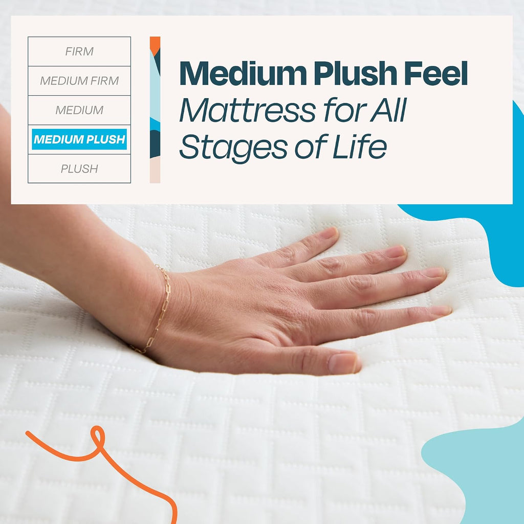 Linenspa 10 Inch Gel Infused Memory Foam Mattress – Queen Size – Medium Plush - Cooling Gel - Mattress in a Box - Primary or Guest Bedroom - Pressure Relieving and Breathable – CertiPUR-US Certified