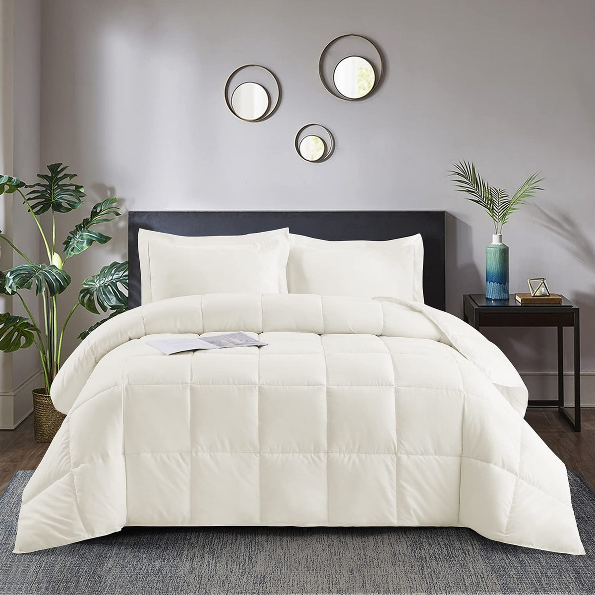 HIG 3pc Green Queen Size Bedding Comforter Set Duvet Insert Blanket