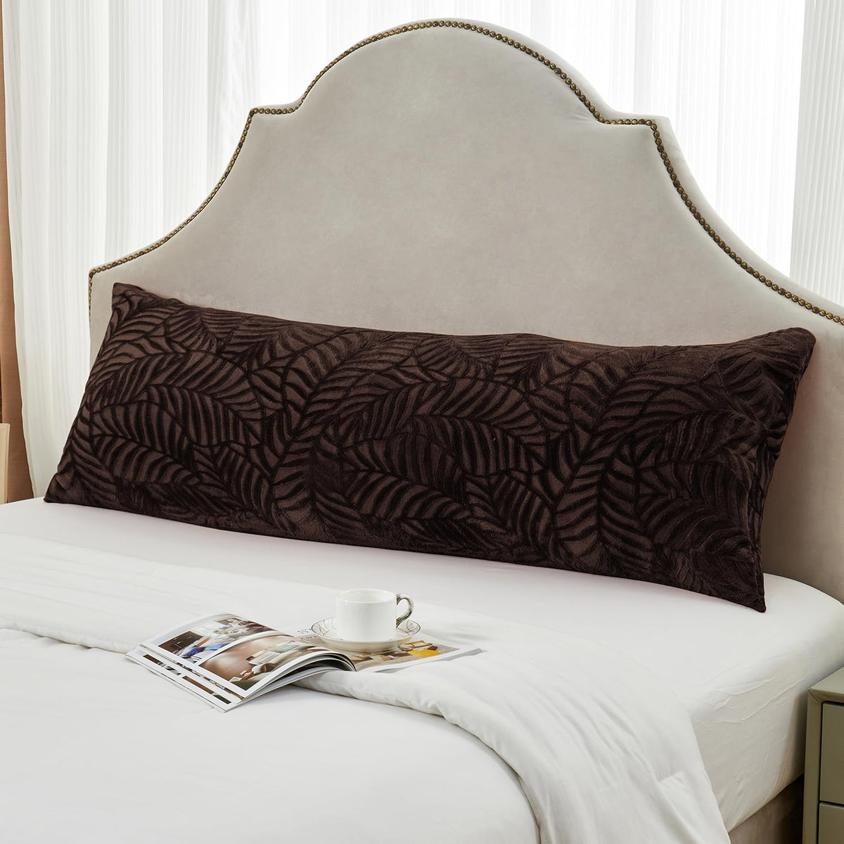 SOCHOW Fall Body Pillow Cover 21x54 Inches,1 Pack, Caramel