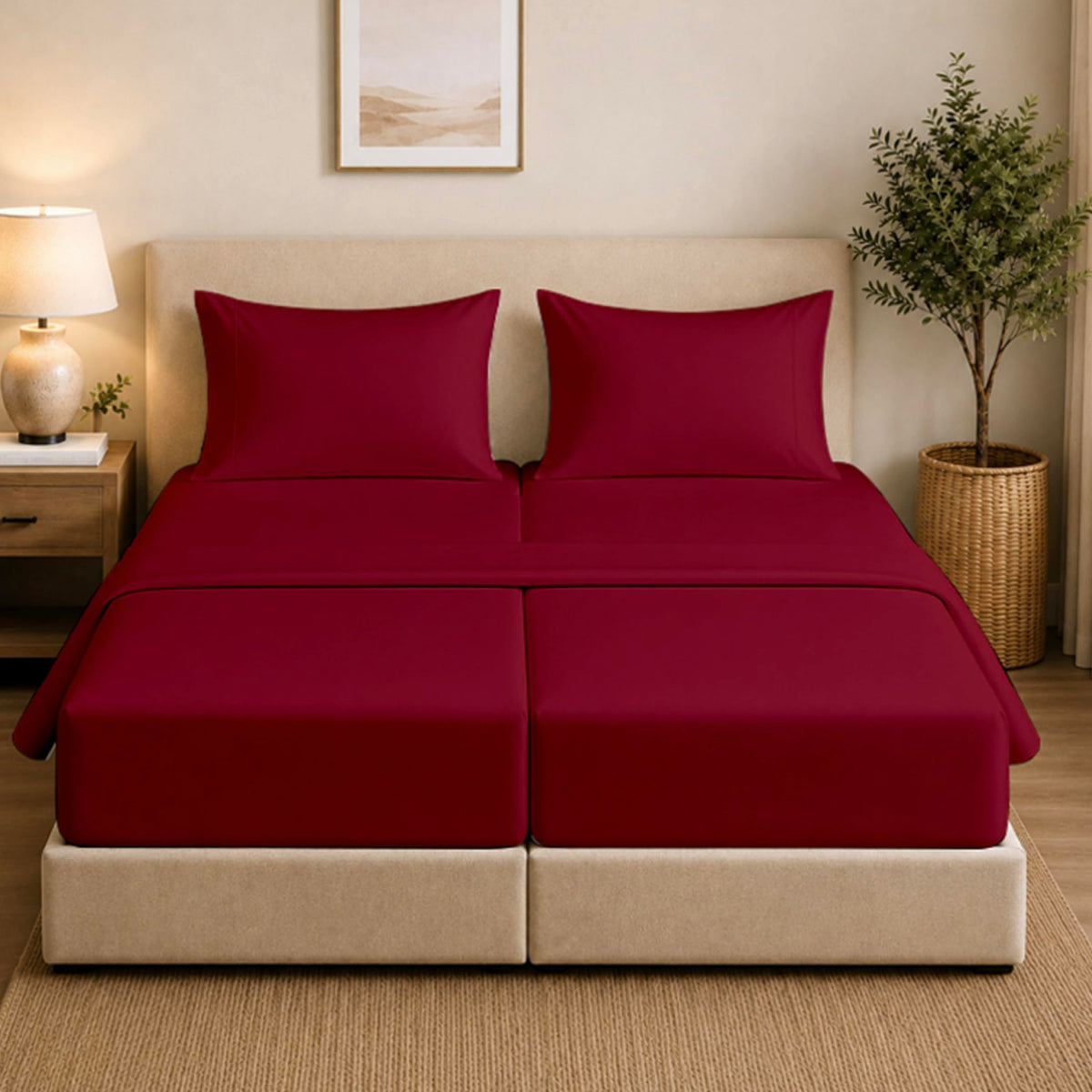 Queen Pillow Cases Set of 2, 400 Thread Count, White