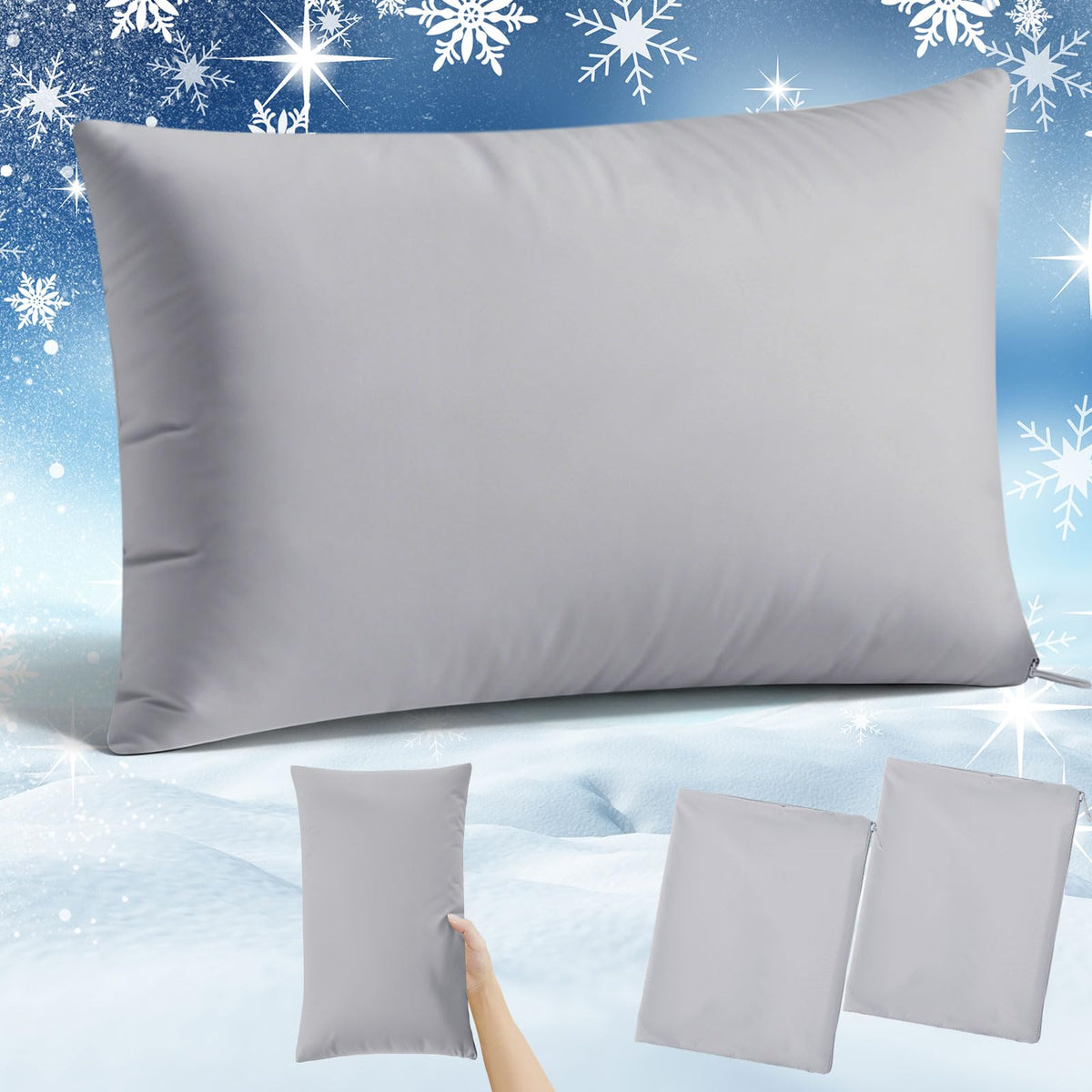 Hahafelt 2 Pack 7"x11" Cooling Small Pillowcase (Only Pillow Case)