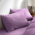 TUMEI 100% Linen King Pillow Cases Set of 2 (20"x36"), White Natural Linen