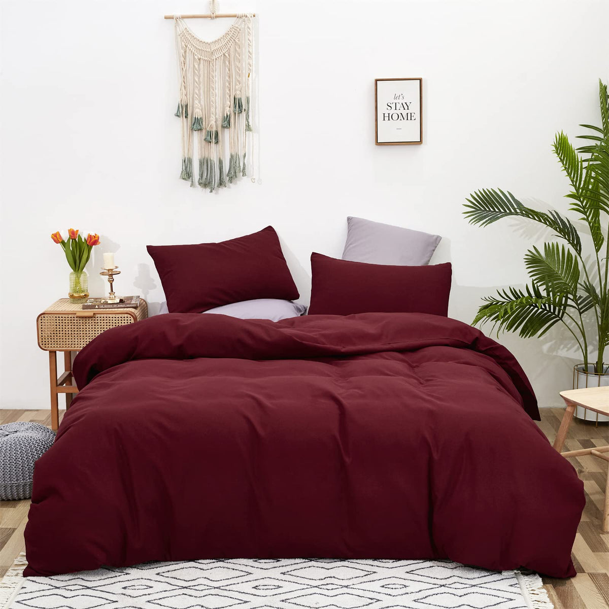 KAREVER Pumpkin Comforter Queen Pumpkin Color Bedding Set 3 Pieces Cinnamon Comforter Sets 1 Queen Comforter (90x90 inches) with 2 Pillowcases (20x26 inches)