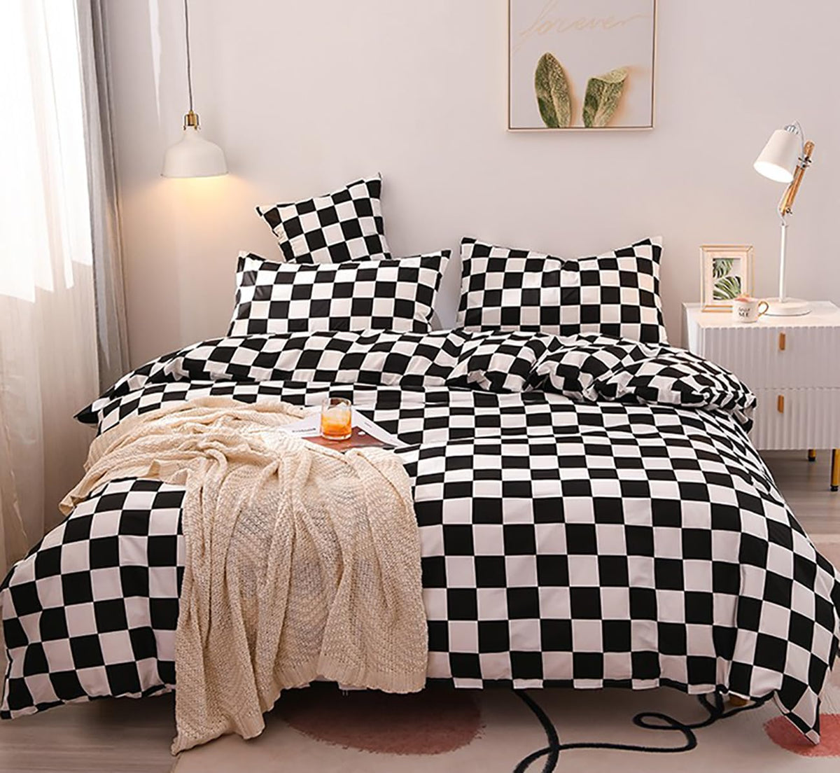 KAREVER Pumpkin Comforter Queen Pumpkin Color Bedding Set 3 Pieces Cinnamon Comforter Sets 1 Queen Comforter (90x90 inches) with 2 Pillowcases (20x26 inches)