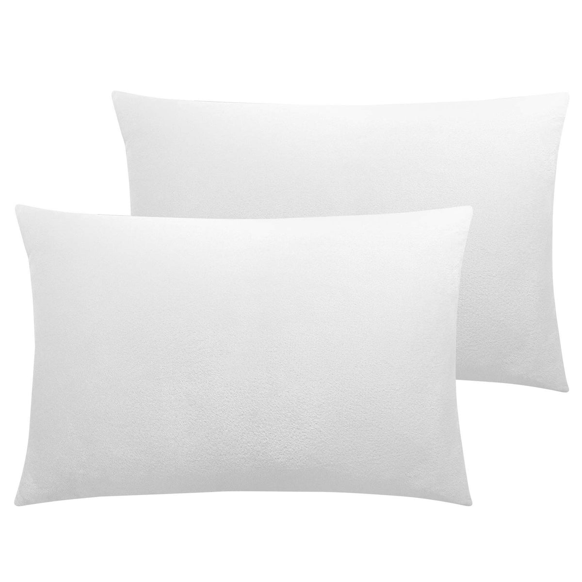 NTBAY King Velvet Pillowcases, Set of 2, Zipper, Camel