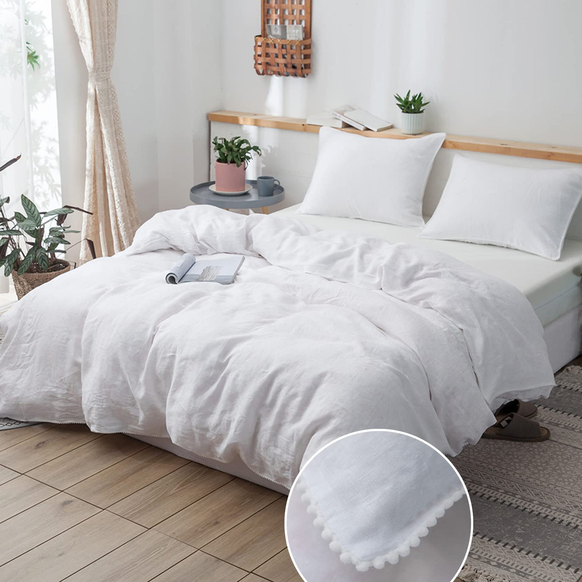 Simple&Opulence Body Pillow Cover 20" x 54",100% Pure Linen, Ultra Soft and Breathable, Body Pillowcase with Envelope Closure for Adults(Linen)