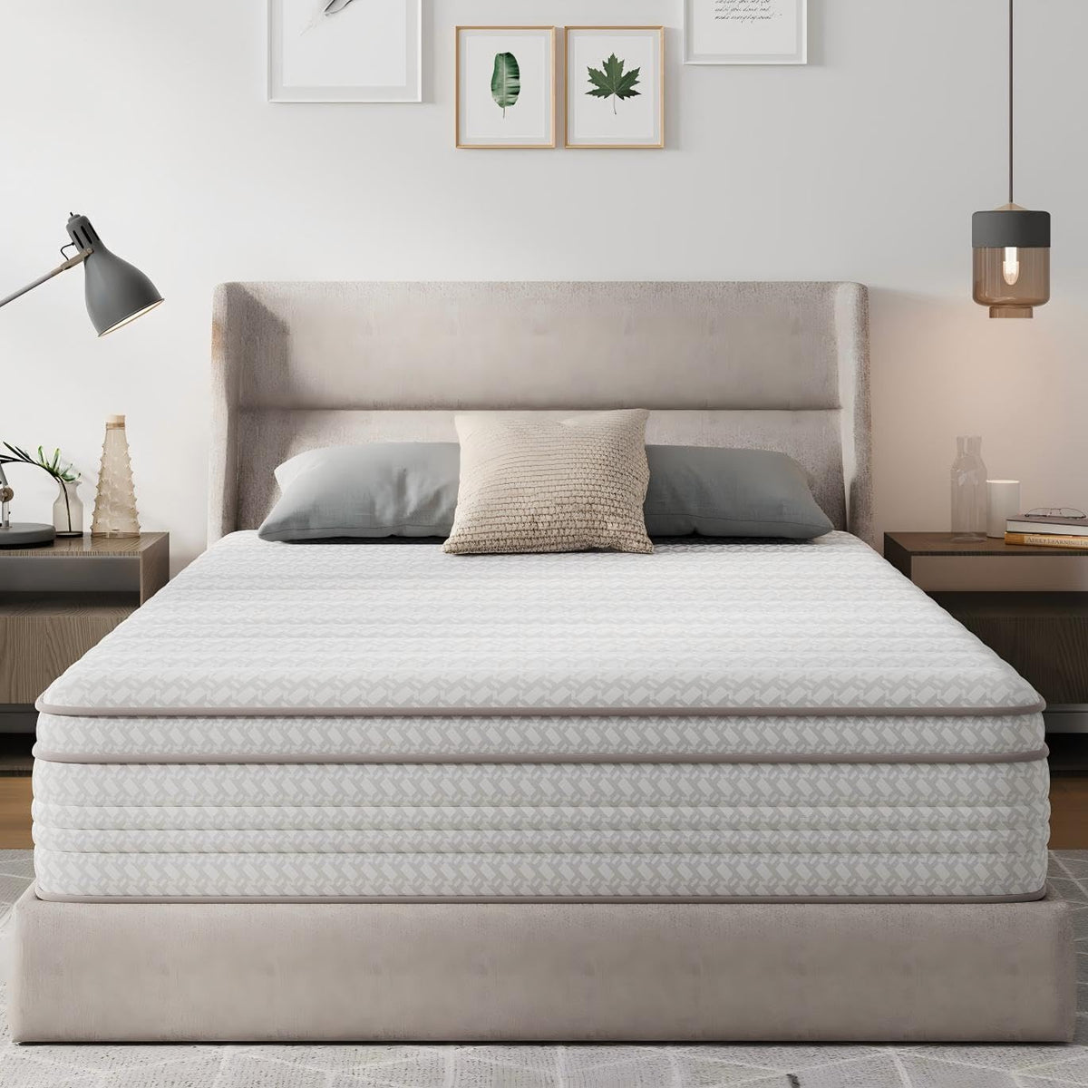 Novilla 14 Inch California King Mattress, Hypoallergenic & Back Pain Relief, Cal King Mattresses in a Box with Smarts Coils, Fiberglass Free CertiPUR-US Certified Colchones Cal No Box Spring Needed
