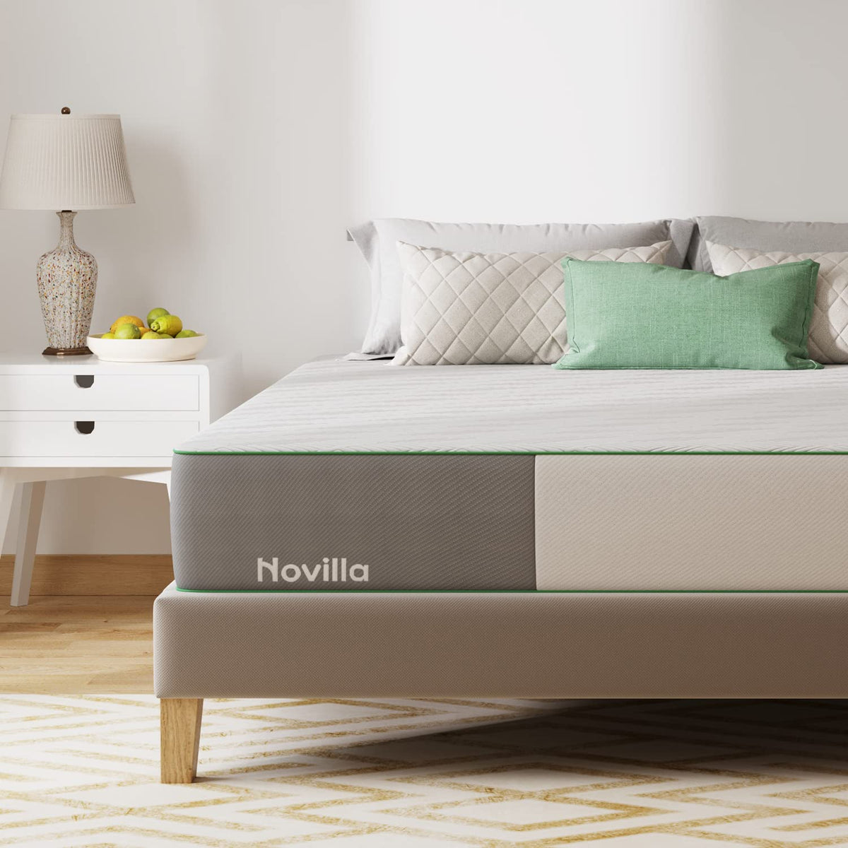 Novilla 14 Inch California King Mattress, Hypoallergenic & Back Pain Relief, Cal King Mattresses in a Box with Smarts Coils, Fiberglass Free CertiPUR-US Certified Colchones Cal No Box Spring Needed