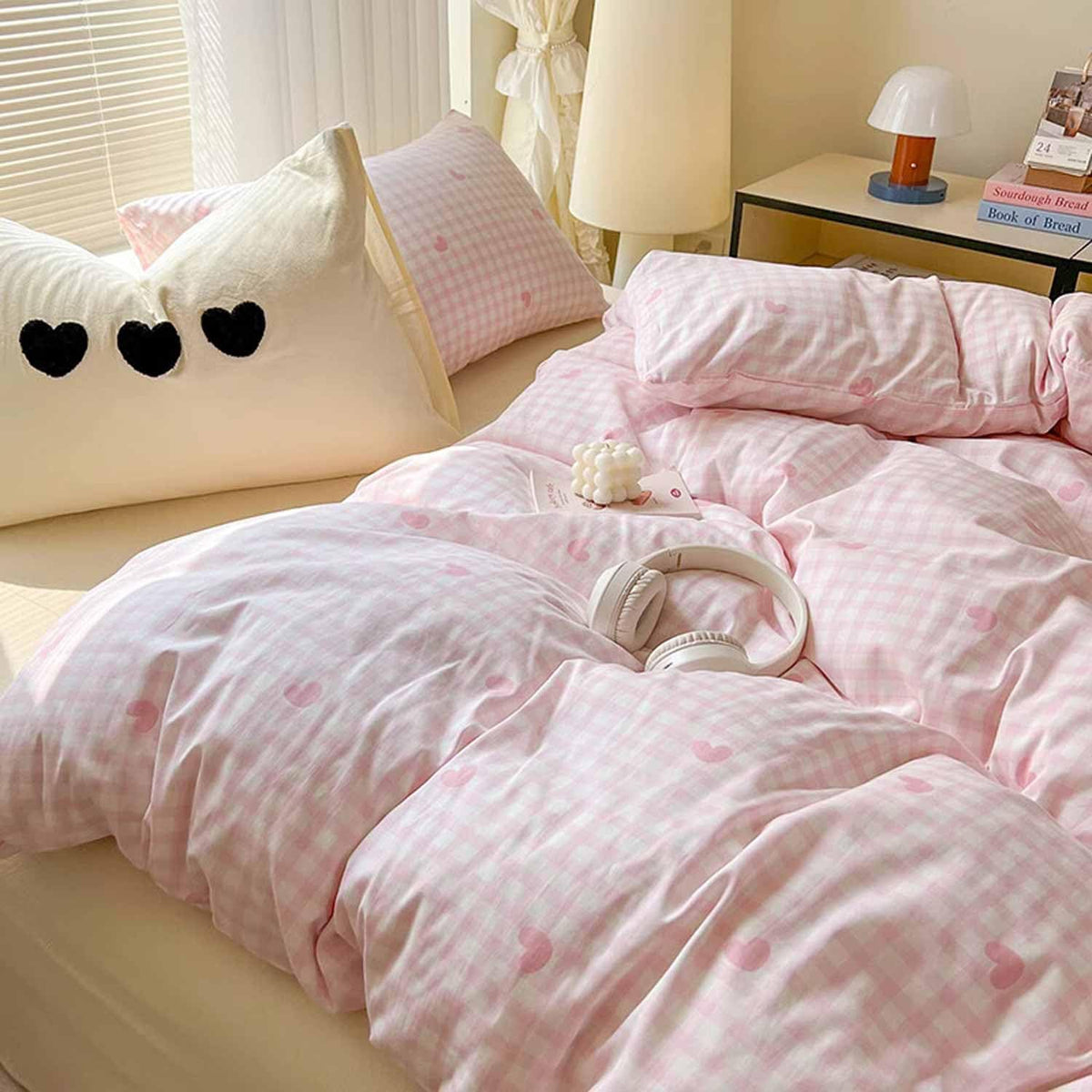 Faincy Floral King Size Comforter Set, Blue and White Flower Pattern Printed Reversible Alternative Bedding Sets - 104 x 90 3PC Soft Microfiber Duvet Farmhouse Vintage Bed in a Bag for Women