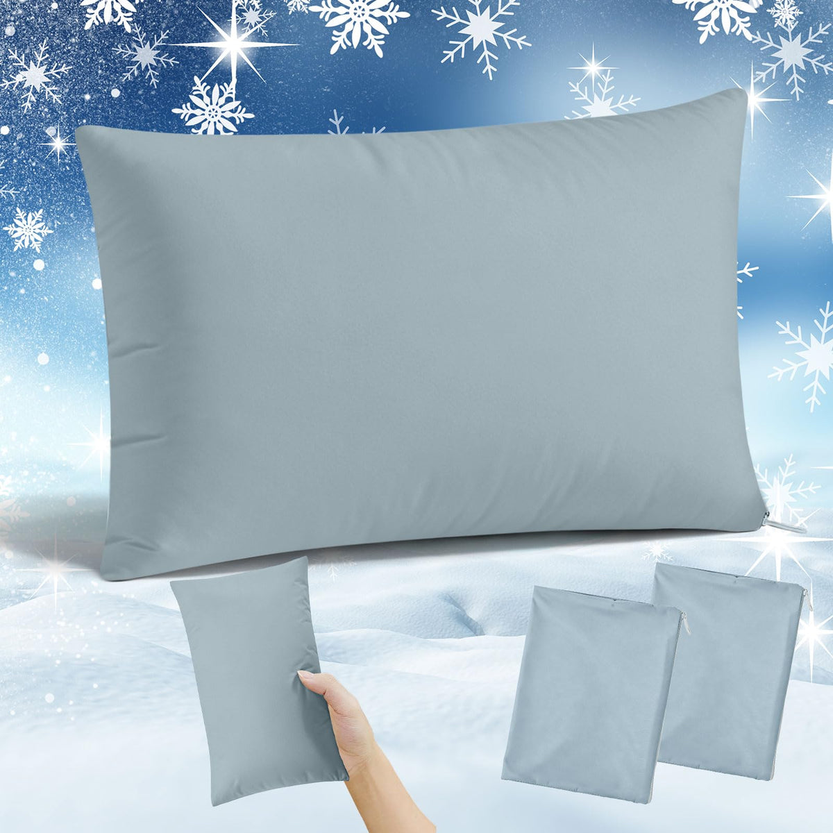 Hahafelt 2 Pack 7"x11" Cooling Small Pillowcase (Only Pillow Case)