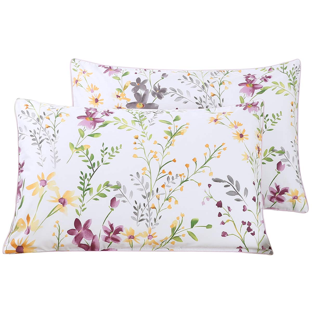 WINLIFE Standard Pillowcases Set of 2 100% Egyptian Cotton, Bright White