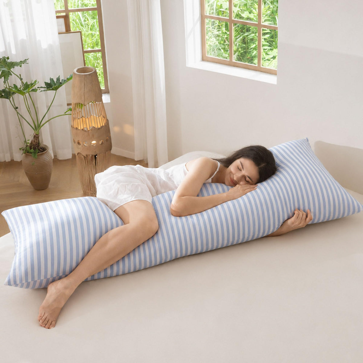 MOOMEE Pillowcase Set of 2 100% Washed Cotton Linen-Like King