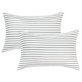 JELLYMONI Cotton Classic Striped Pillowcases Set of 2, Tan, Standard