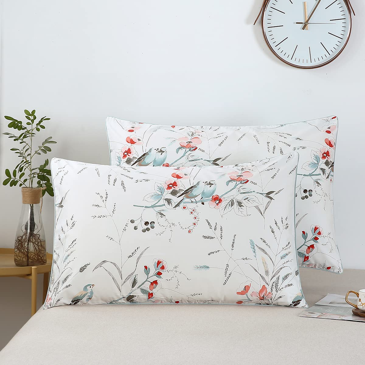 WINLIFE Standard Pillowcases Set of 2 100% Egyptian Cotton, Bright White