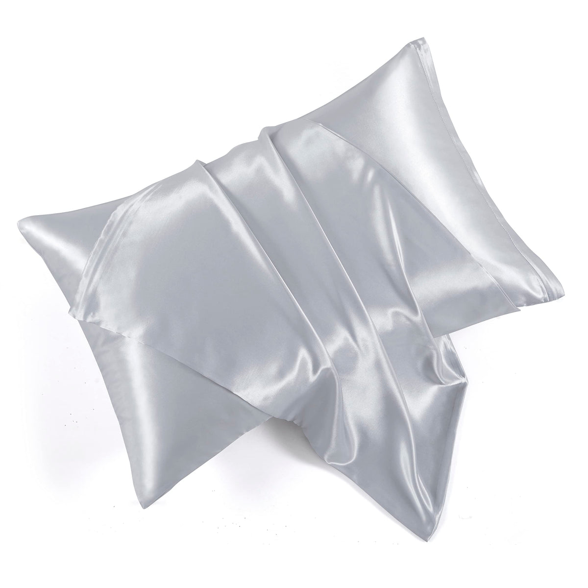 Blush Pink Satin Pillowcases with Zipper （20x26）,Standard Size Satin Pillowcases Set of 2, Blush Pink Silk Pillowcase for Hair and Skin