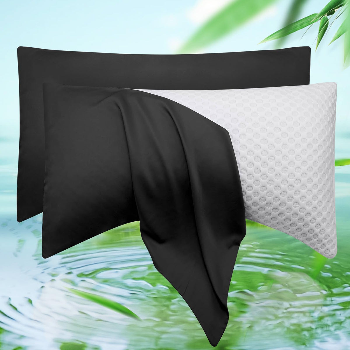 Cooling Side Sleeper Curved Pillowcase Queen 1 Pack 20 * 30 Dark Grey