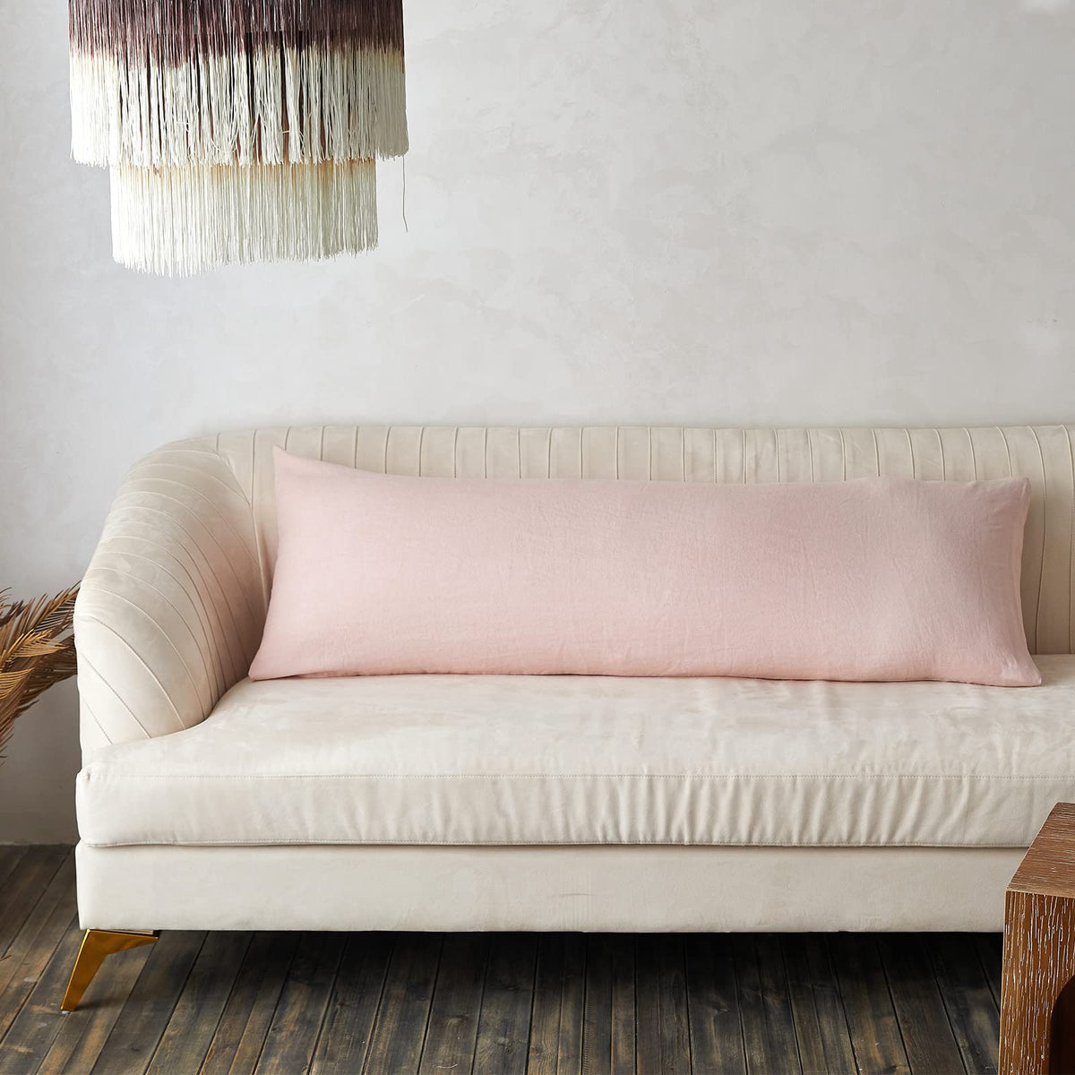 Simple&Opulence Body Pillow Cover 20" x 54",100% Pure Linen, Ultra Soft and Breathable, Body Pillowcase with Envelope Closure for Adults(Linen)