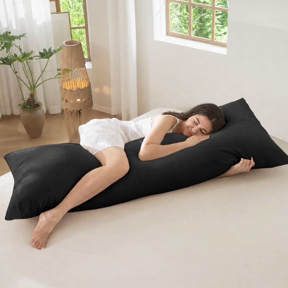 MOOMEE Pillowcase Set of 2 100% Washed Cotton Linen-Like King