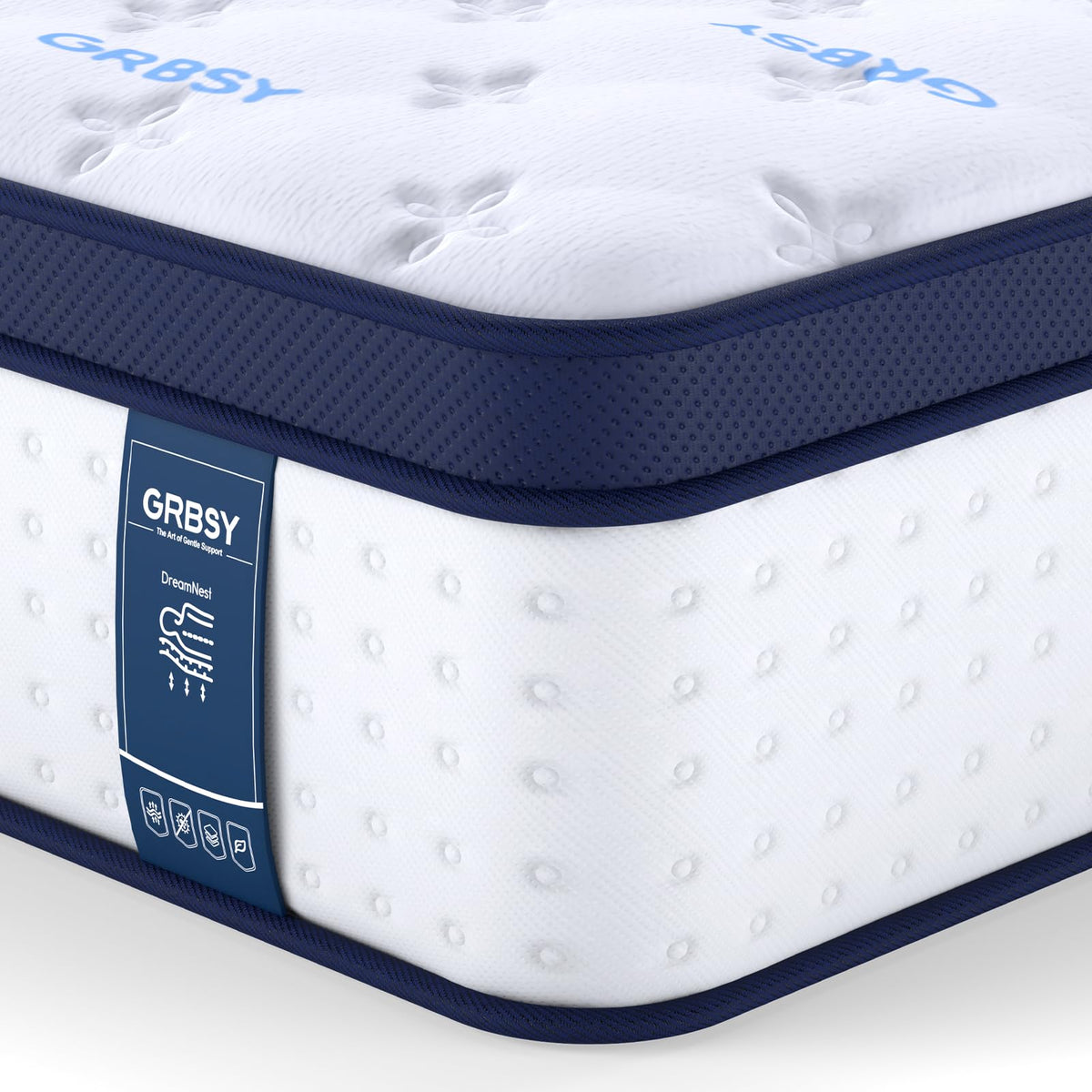 14 Inch Queen Mattress, Upgraded 7-Zone Support Hybrid Queen Size Mattress In A Box with Cooling Gel Memory Foam & Pocket Coils for Back Pain Relief, 365-Night Trial, 10 Years Warranty, Medium Firm