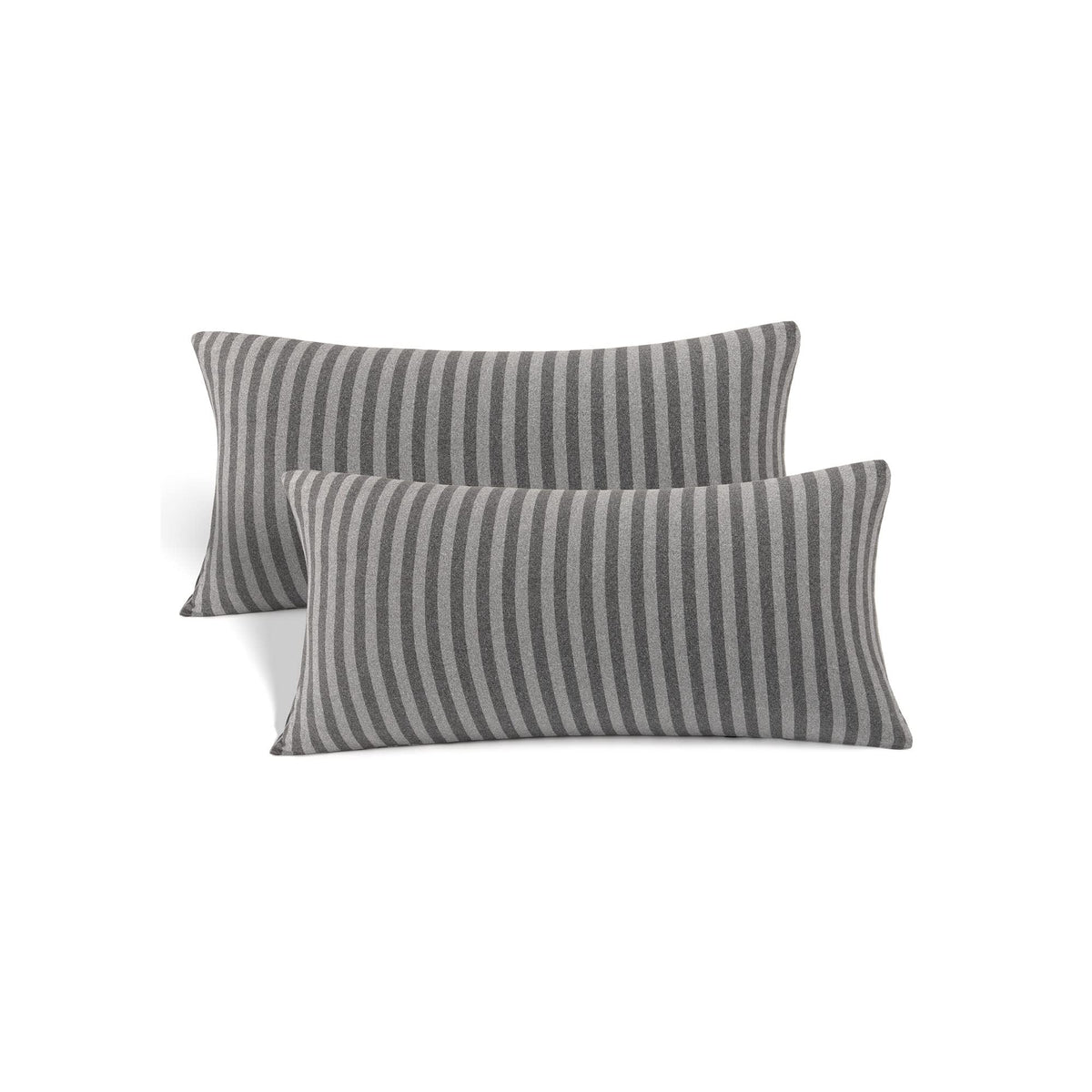 N&Y HOME 2-Pack Jersey Knit Pillow Cases Standard/Queen, White