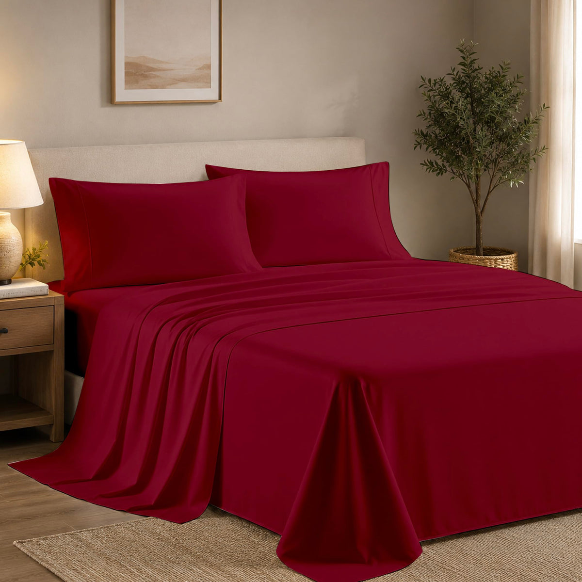 Queen Pillow Cases Set of 2, 400 Thread Count, White