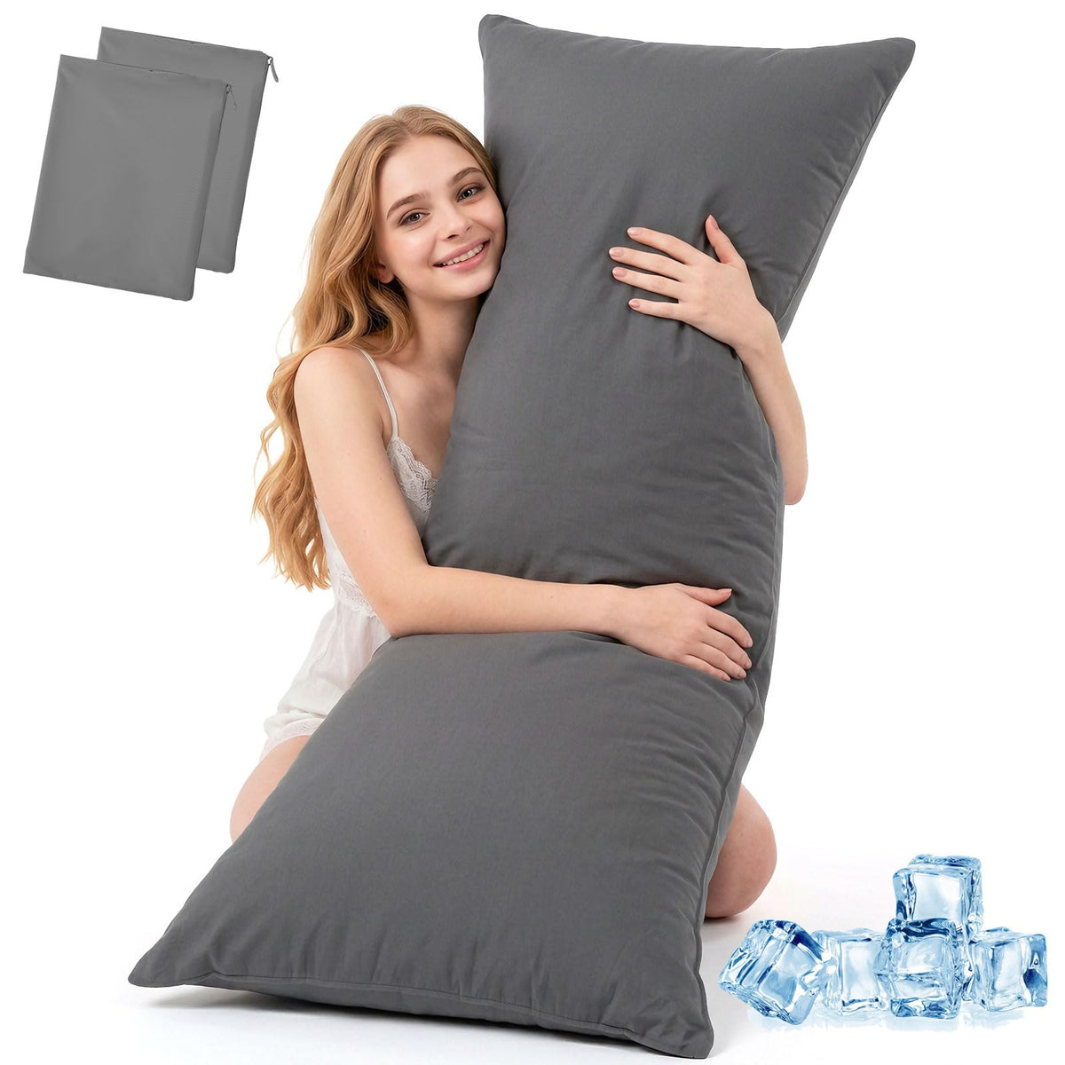 Hahafelt 2 Pack 7"x11" Cooling Small Pillowcase (Only Pillow Case)