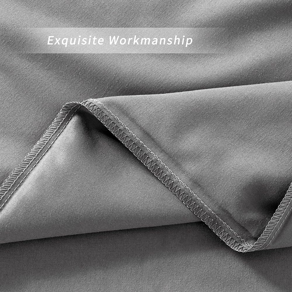 King Size Zipper Pillow Cases Set of 2,Dark Gray,20x36 Inches