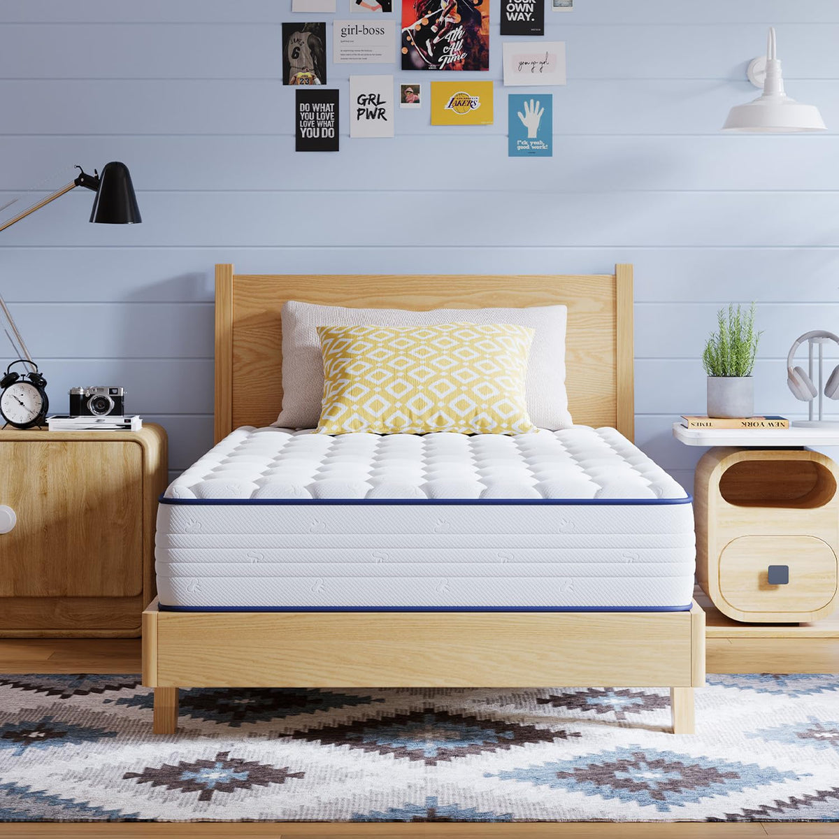Avenco SleepSphere 10 Inch Queen Mattress, Queen Size Mattresses with Smart Coil Spring Technology for Pressure Relief, Breathable Cover Motion Isolation CertiPUR-US Certified Bed Mattress in a Box