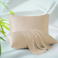 King Size Bamboo Viscose Zippered Pillowcases, 2 Pack, Navy Blue