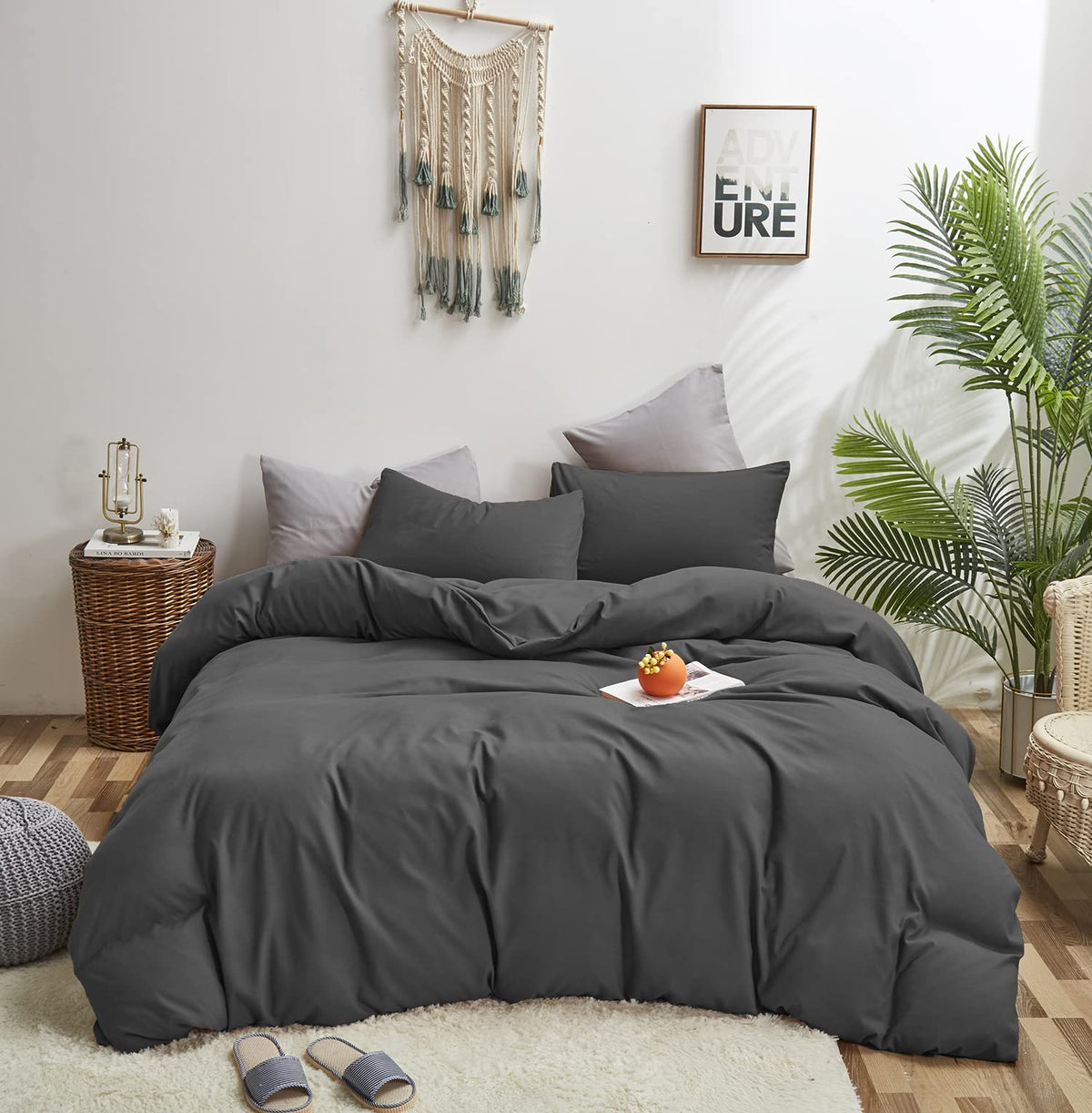 KAREVER Pumpkin Comforter Queen Pumpkin Color Bedding Set 3 Pieces Cinnamon Comforter Sets 1 Queen Comforter (90x90 inches) with 2 Pillowcases (20x26 inches)