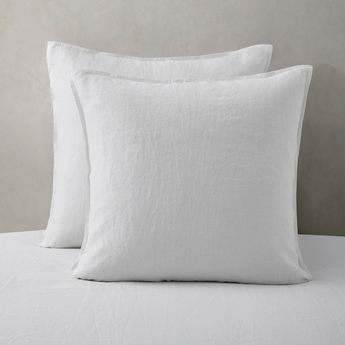 ATLINIA 100% Linen Pillow Shams Standard Size Natural Linen Pillow Case