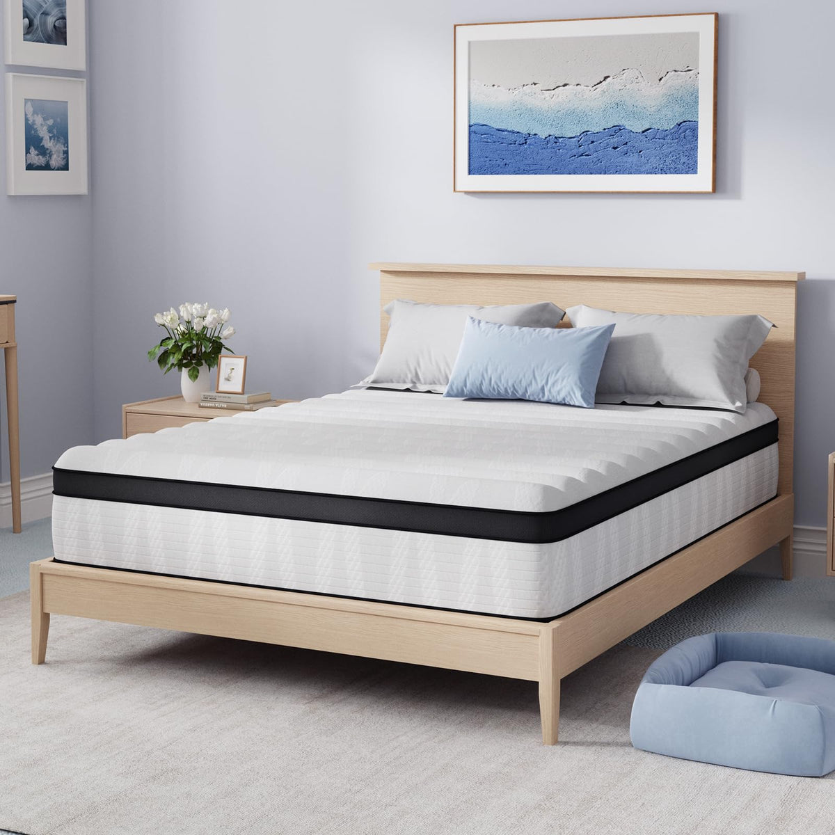 Avenco 10 Inch Queen Mattress, Medium Firm Hybrid Mattress in a Box