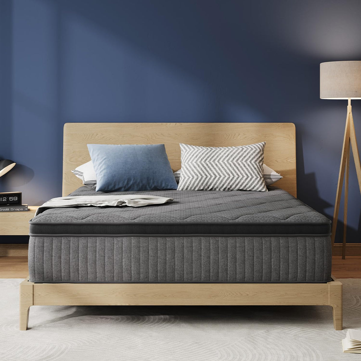 Avenco 10 Inch Queen Mattress, Medium Firm Hybrid Mattress in a Box
