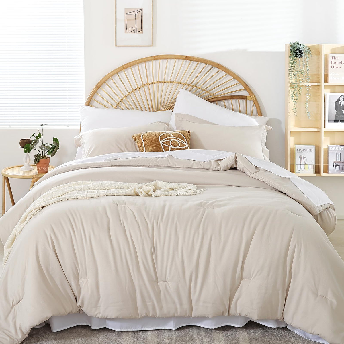 weigelia Pink Full Comforter Set with Sheets - 7 Pieces Bed in a Bag Full