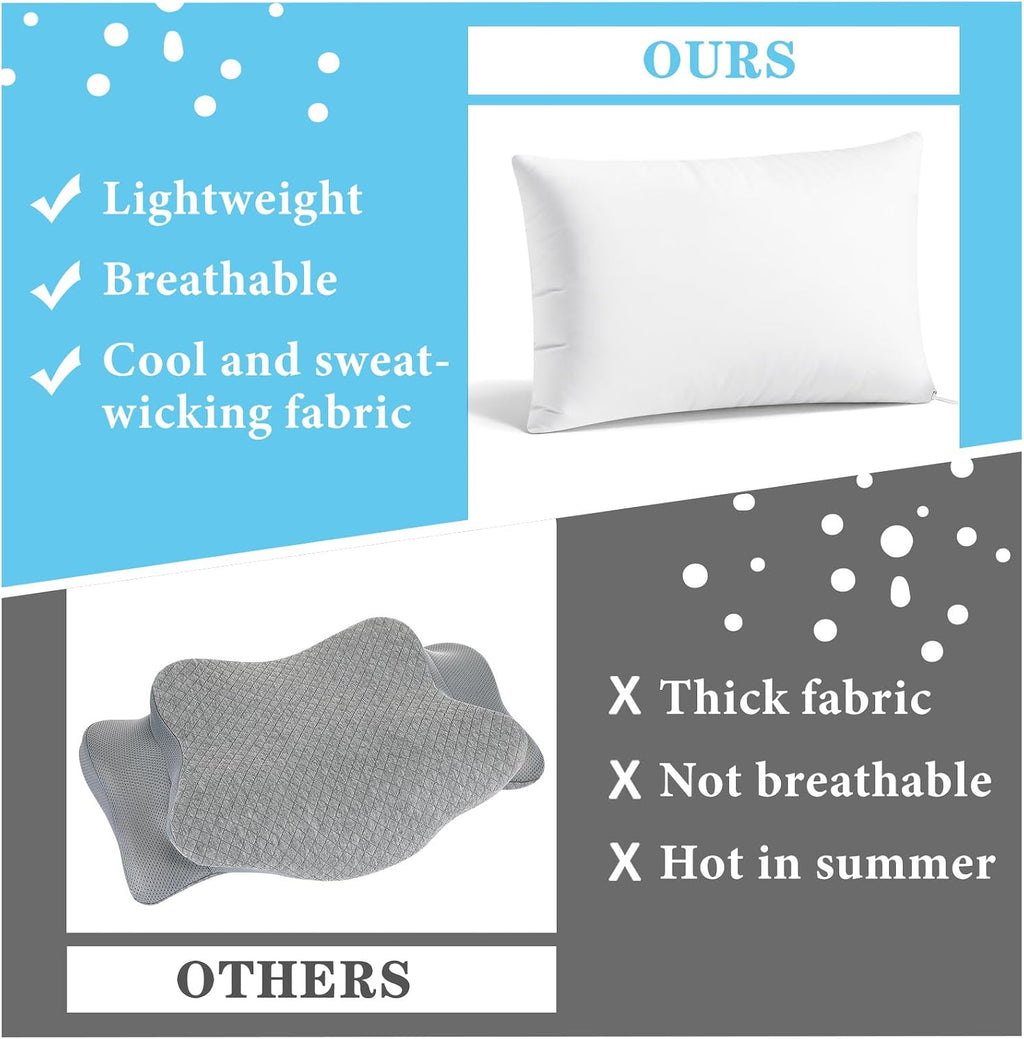 Hahafelt 2 Pack 7"x11" Cooling Small Pillowcase (Only Pillow Case)