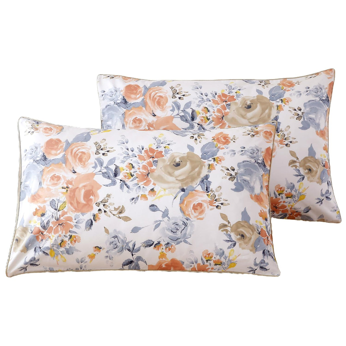 WINLIFE Standard Pillowcases Set of 2 100% Egyptian Cotton, Bright White