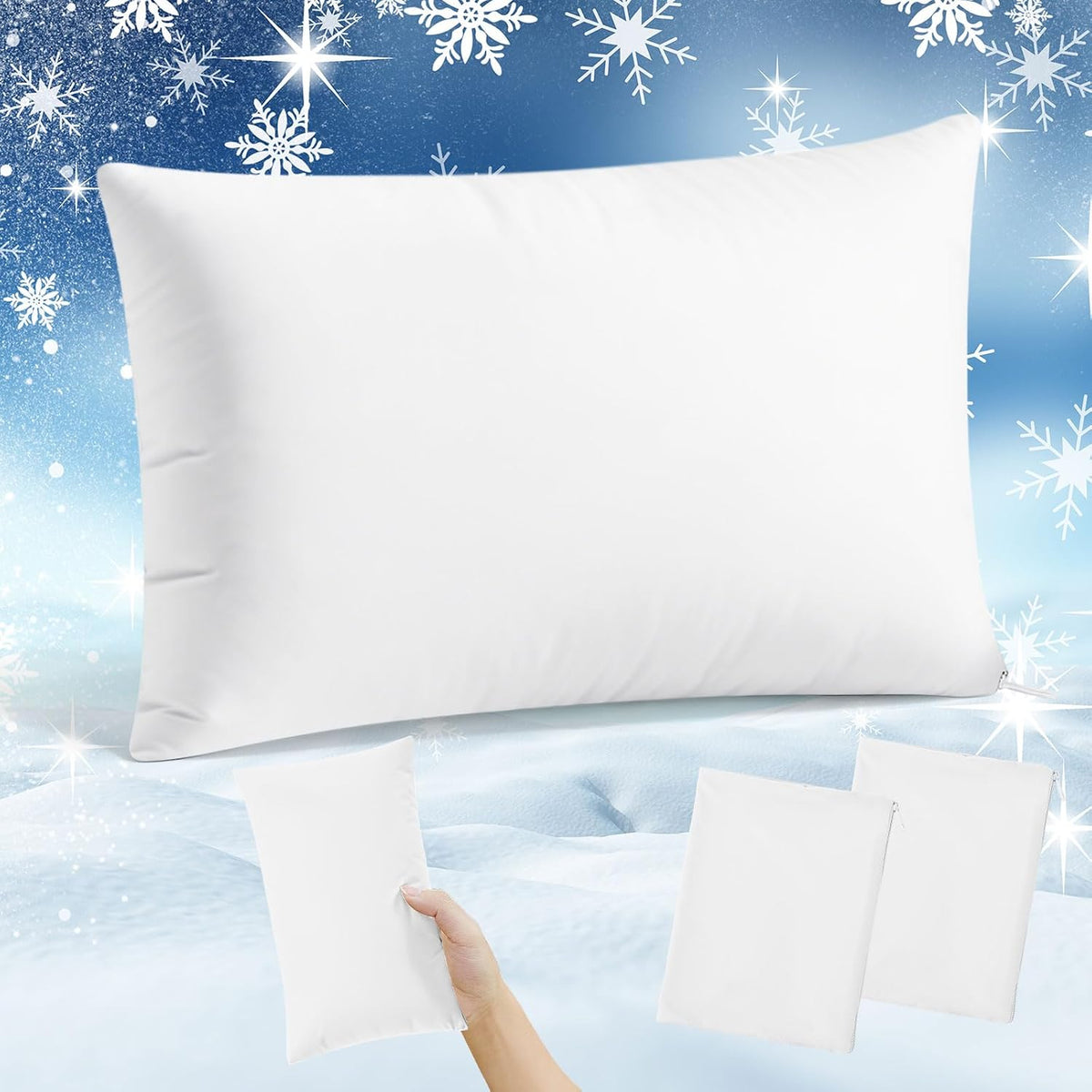 Hahafelt 2 Pack 7"x11" Cooling Small Pillowcase (Only Pillow Case)
