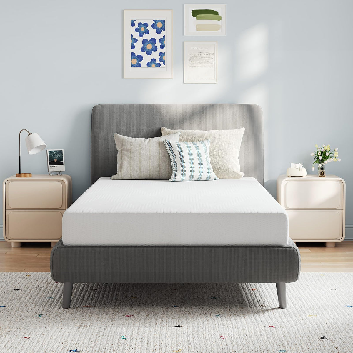 Avenco SleepSphere 10 Inch Queen Mattress, Queen Size Mattresses with Smart Coil Spring Technology for Pressure Relief, Breathable Cover Motion Isolation CertiPUR-US Certified Bed Mattress in a Box