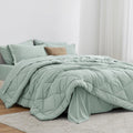 Love's cabin Full Comforter Set Black, 7 Pieces Full Bed in a Bag, All Season Bedding Sets with 1 Comforter, 1 Flat Sheet, 1 Fitted Sheet, 2 Pillowcase and 2 Pillow Sham