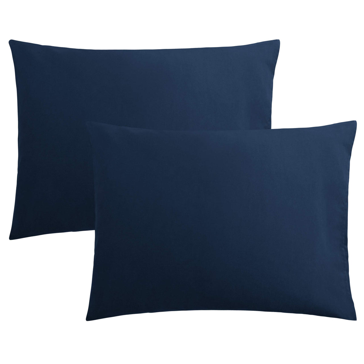 FLXXIE 2-Pack Microfiber King Pillow Cases, Envelope Closure, Navy