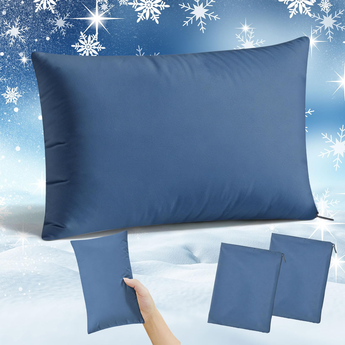 Hahafelt 2 Pack 7"x11" Cooling Small Pillowcase (Only Pillow Case)